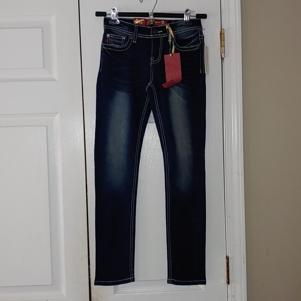 Seven7 skinny dark denim jeans  Sz 10 NWT